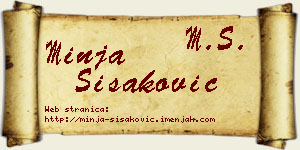 Minja Šišaković vizit kartica